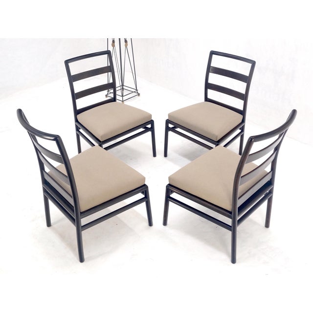 Gibbings Widdicomb Dining Chairs New Alcantera Faux Suede Upholstery - Set of 4 For Sale - Image 9 of 12