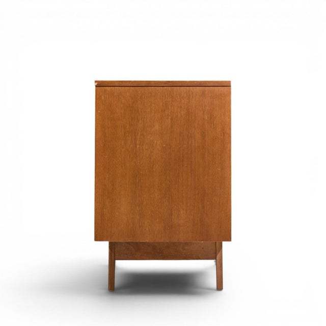 Mid 20th Century Young Manufacturing Mid Century Walnut Curved Lowboy Dresser For Sale - Image 5 of 7