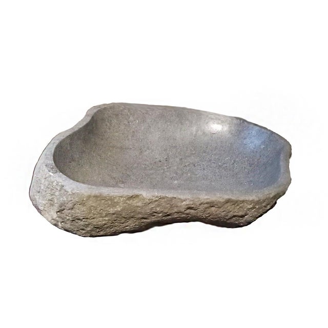 Hand-Carved Stone Basin, Indonesia, Contemporary For Sale - Image 9 of 17