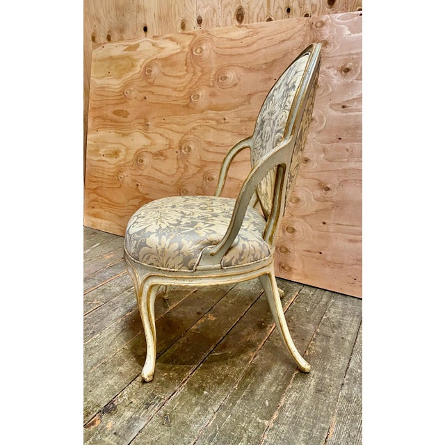 Pair George III Open Arm Chairs in C. 1970's Fortuny For Sale In Los Angeles - Image 6 of 12