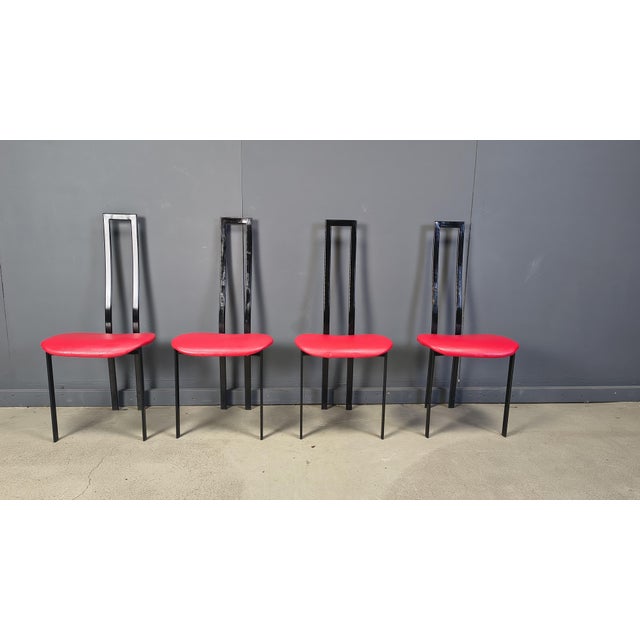 Postmodern Vintage Postmodern Dining Chairs from Cattelan Italia, 1980s, Set of 4 For Sale - Image 3 of 16