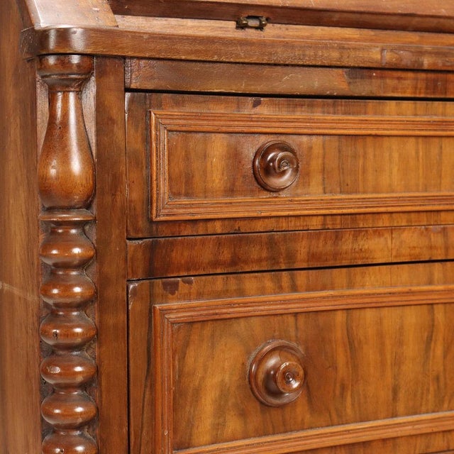 Wood Drop-Leaf Chest in Walnut For Sale - Image 7 of 11