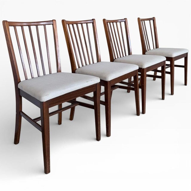 Brown Mid-Century Dining Chairs from Morris of Glasgow, 1960s, Set of 4 For Sale - Image 8 of 8