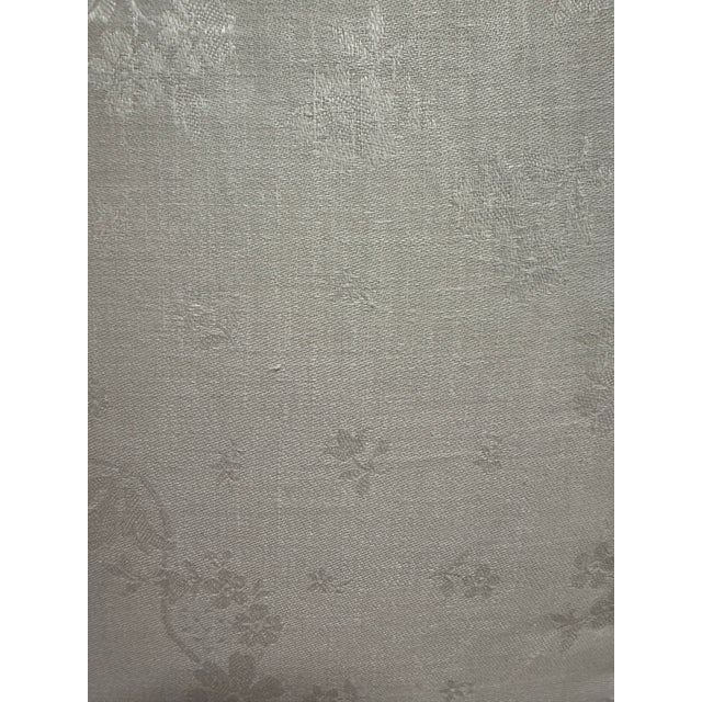 Linen Set of Four Vintage Monogram Linen Accent Pillows With Samuel & Sons Passementerie For Sale - Image 8 of 8
