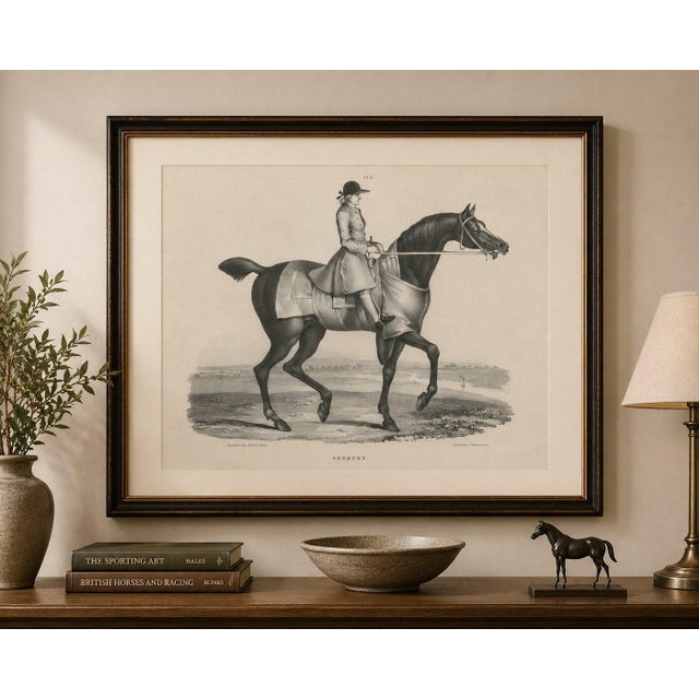 Maxim Gauci, Sedbury Equestrian Horse & Rider Portrait, 1840, Lithograph For Sale - Image 9 of 10