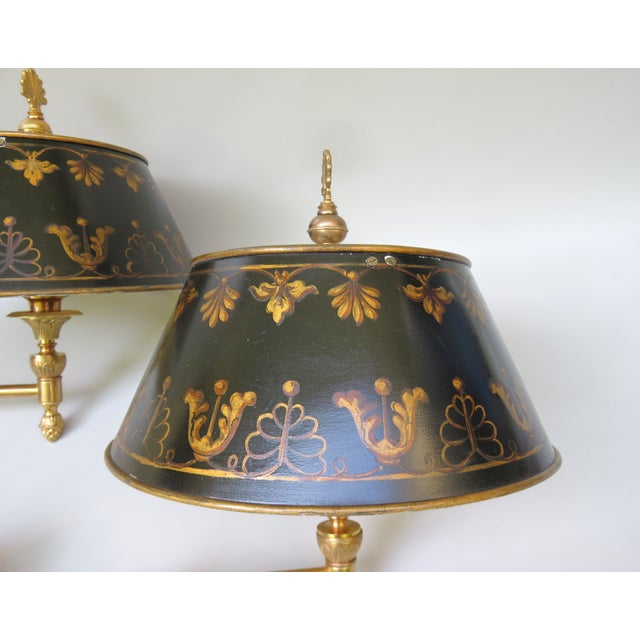 Bouillotte Wall Lights in Bronze Gilded, France, 1970s, Set of 2 For Sale - Image 14 of 18