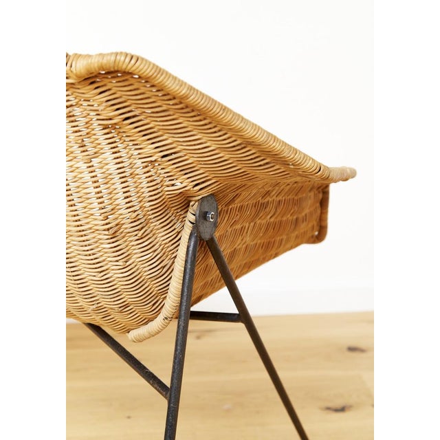 Mid-Century Rattan Lounge Chair, 1960s For Sale - Image 9 of 15