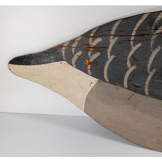 Wood Mid-Century Folk Art Canadian Goose Wall Accent or Lawn Ornament For Sale - Image 7 of 8