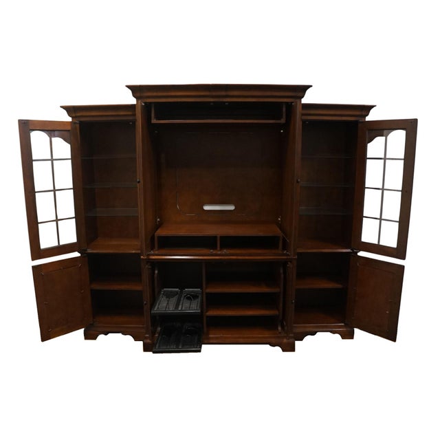 Aspen Home Solid Cherry Traditional Style Entertainment Armoire Pier Group Set 185-223 / 185- 224 / 185-225 / 185-229 For Sale In Kansas City - Image 6 of 13