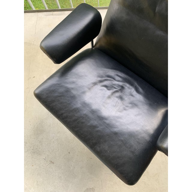 Animal Skin Leather DS 2030 Armchairs with Ottoman by Hans Eichenberger for de sede, 1990s, Set of 2 For Sale - Image 7 of 16