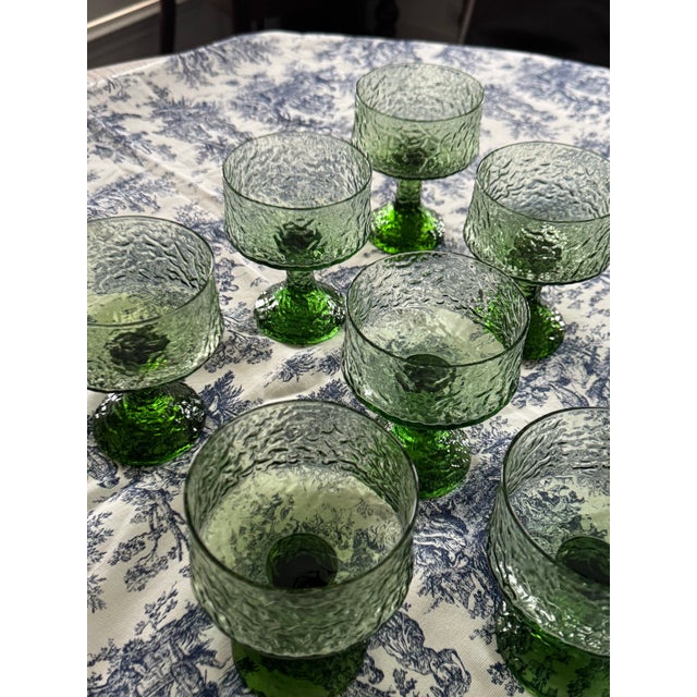 1970s Vintage Lenox Green Impromptu Goblet Glassware For Sale - Image 5 of 9