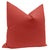 Contemporary 22" Apple Red Classic Linen Pillows - A Pair For Sale - Image 3 of 4
