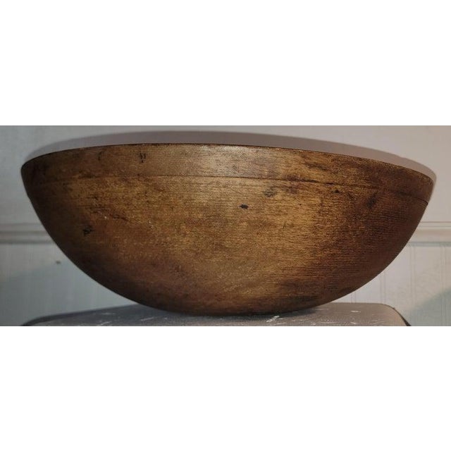Wood Large 19th Century Hand Carved Butter Bowl For Sale - Image 7 of 7