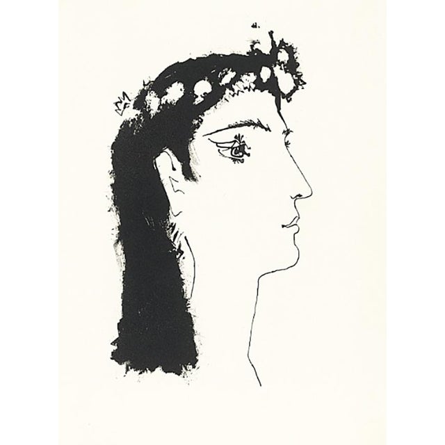 Artist: Pablo Picasso Country: Spain Title: Head of a woman crowned with flowers Medium: Heliogravure 2 Marks: Not signed,...
