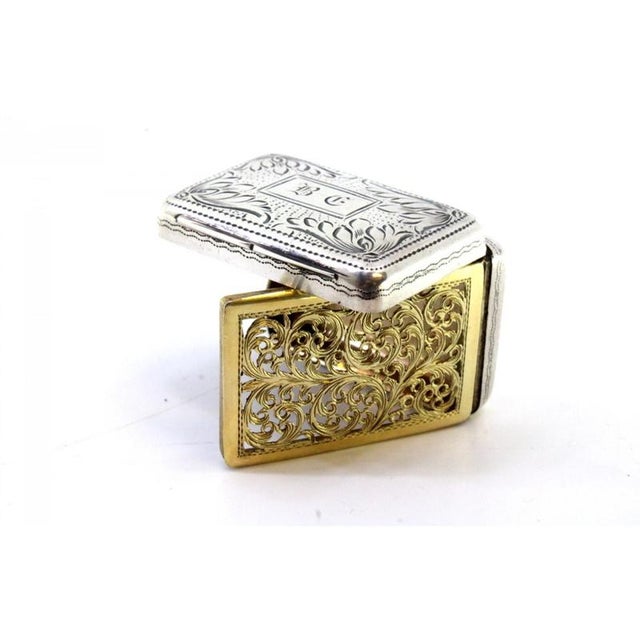 Gold Reign of George IV Gold and Paw Vinaigrette Box For Sale - Image 8 of 9