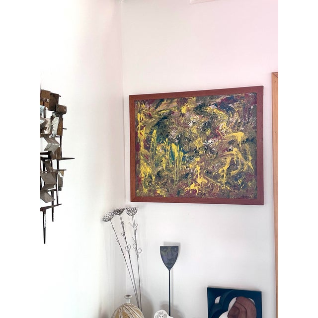 Paint 1950s Rolph Scarlett Oil on Board Painting For Sale - Image 7 of 7