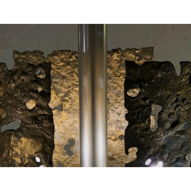 Modern Bronze Sculptural Ceiling Lamp, France, 1970s For Sale - Image 3 of 11