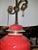 Metal American Dedham Pottery Oxblood and Gilt Bronze Table Lamp Large For Sale - Image 7 of 12