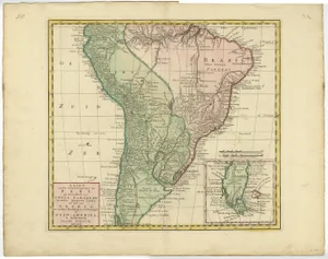 Antique Hand-Coloured Map of South America, 1765