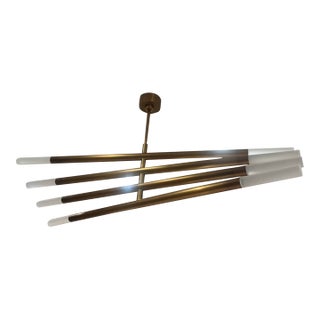Brass Finish Wick Chandelier by Regina Andrew For Sale
