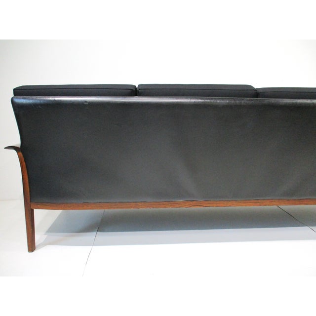 Knut Saeter Rosewood Upholstered Sofa for Hans Olsen Norway For Sale - Image 11 of 13