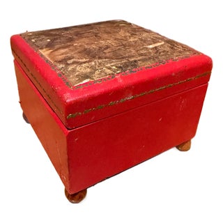 Vintage Red Leather Box Triberger Wasserfälle Germany For Sale