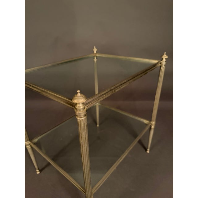 French Small Side Table, Nickel-Plated Bronze, Circa 1950 For Sale - Image 9 of 15