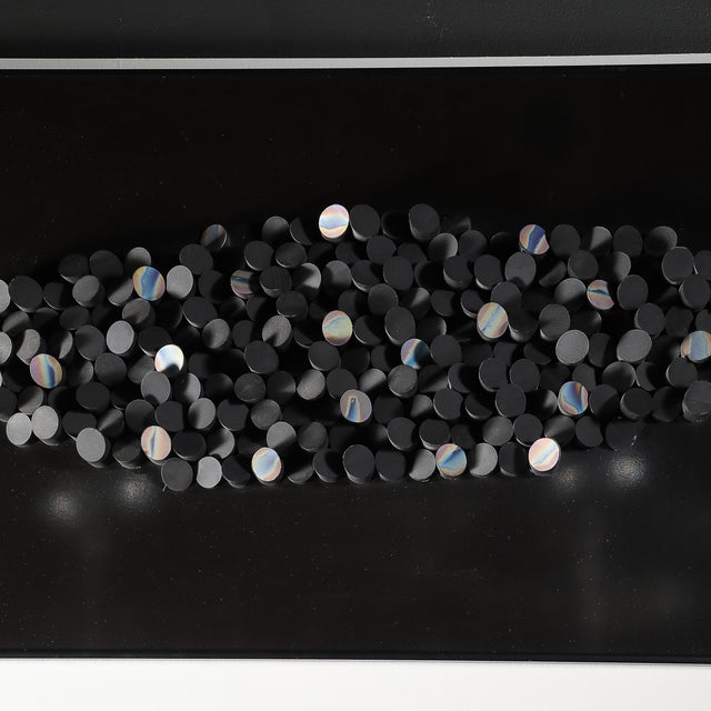 1980s Mid-Century Abstract Angular Topographical Wall Sculpture Signed Gary Copeland For Sale - Image 5 of 15