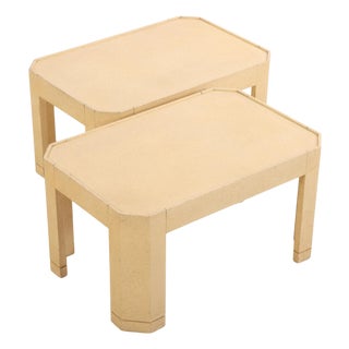 Pair of 1970s End Tables in the Style of Karl Springer For Sale