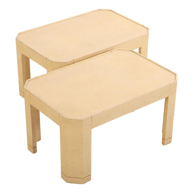 Pair of 1970s End Tables in the Style of Karl Springer For Sale
