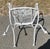 Spanish Pair Woodard Iron Arm Chairs Andalusian Spanish Lace Pattern For Sale - Image 3 of 9