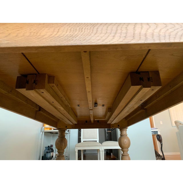 Rustic Restoration Hardware Grand Baluster Rectangular Extension Dining