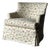 Cream Floral Chintz Skirted Swivel Club Chair, 1980s For Sale