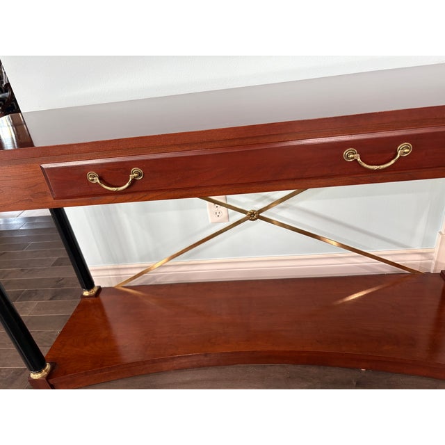 1990s Ethan Allen Neoclassical Medallion Console For Sale - Image 13 of 13