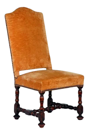 Large Turned Wood Baroque Style Chair
