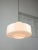 Metal Mid-Century Italian White Glass and Brass Pendant Lamp For Sale - Image 7 of 11