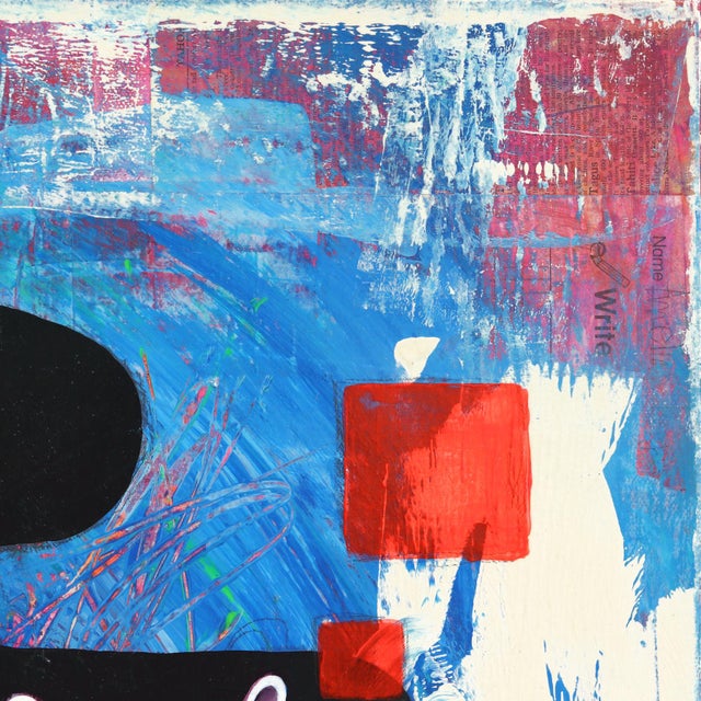 Figurative The One With the Umbrella - Colorful Whimsical Mixed Media Figurative Original Artwork by Melanie Tiongson For Sale - Image 3 of 9