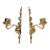 1970s Solid Cast Bronze Candle Sconces, Non Electrified Wall Lights - Pair For Sale