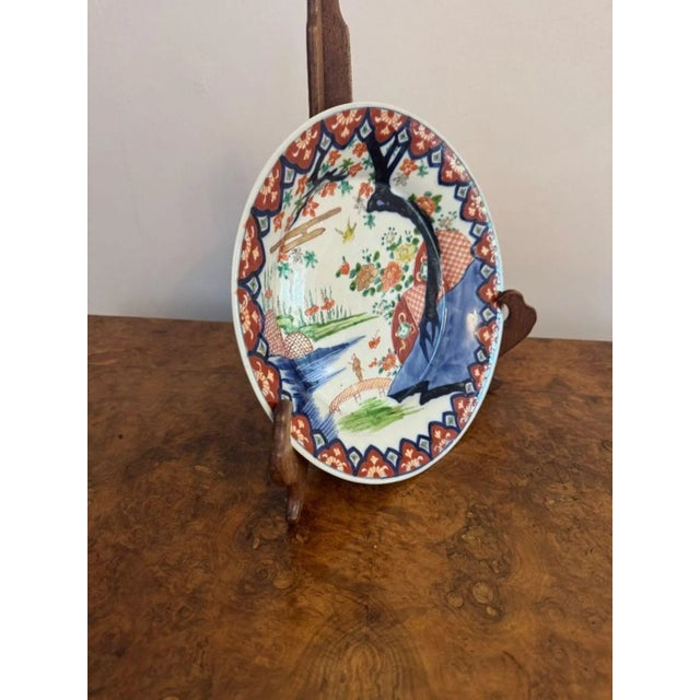 Antique Japanese Imari Plate, 1900s For Sale - Image 3 of 5