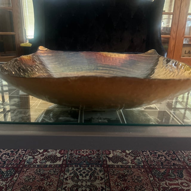 Large Iridescent Art Glass Square Bowl For Sale - Image 4 of 5