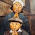 Mid 20th Century Mid 20th Century Framed Naïve-Style Figurative Painting of Mother and Son in Prayer For Sale - Image 5 of 5