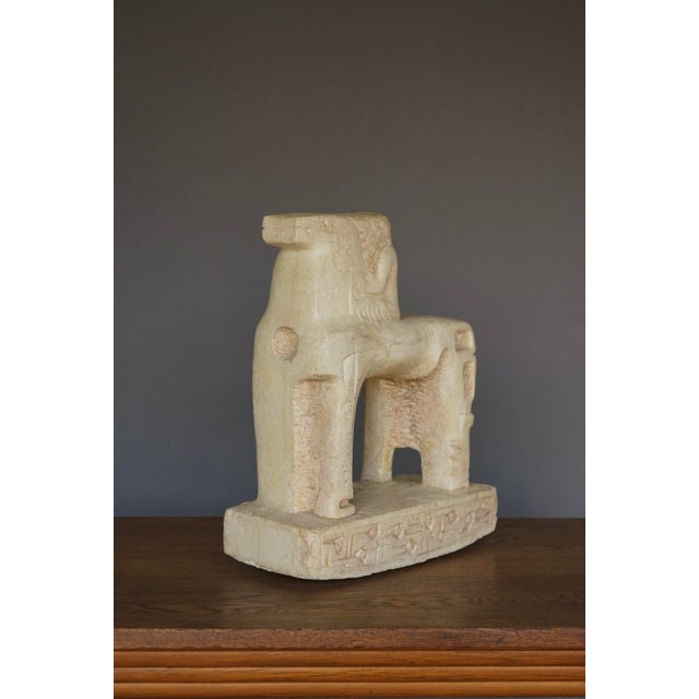 Italian Artist, Brutalist Sculpture of Horse & Rider, 1970s, Stone For Sale - Image 11 of 14