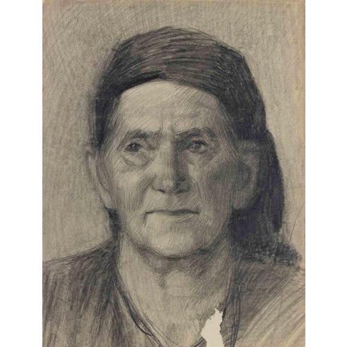 Svetlana Mihailova, Portrait, Pencil on Paper, 1970s For Sale - Image 3 of 3
