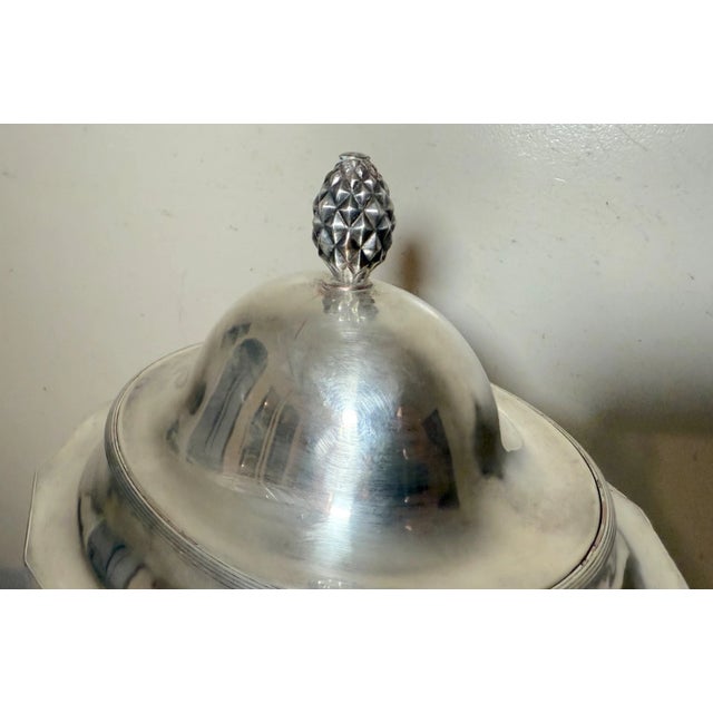 Silver Antique English Sheffield Plate Silverplate Hot Water Urn Samovar W Lion Handles For Sale - Image 8 of 18