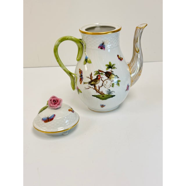 1990s 1990s Herend Rothschild Bird Coffee Pot, Creamer and Mini (Sugar) Tureen - Set of 3 For Sale - Image 5 of 18