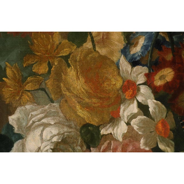 Cerchia Di Jan Van Huysum, Still Life Flowers, 1750, Oil on Canvas For Sale - Image 12 of 16