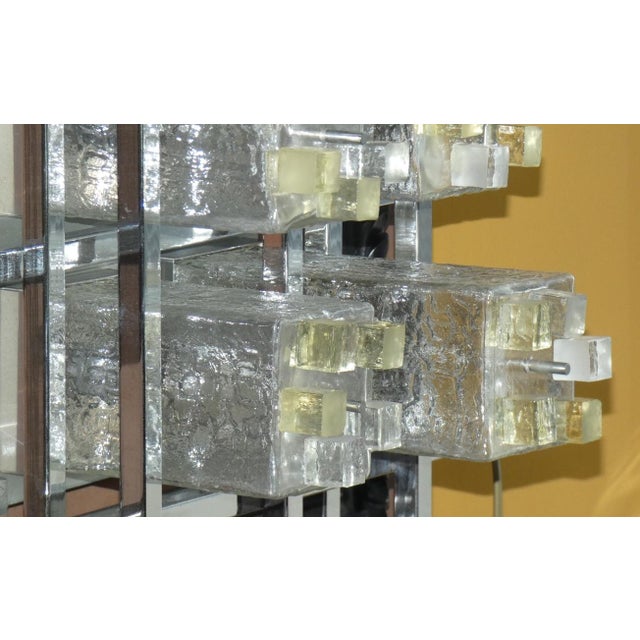 Vintage Murano Glass and Steel Wall Lamps by Albano Poli for Poliarte, 1960s, Set of 3 For Sale - Image 11 of 18