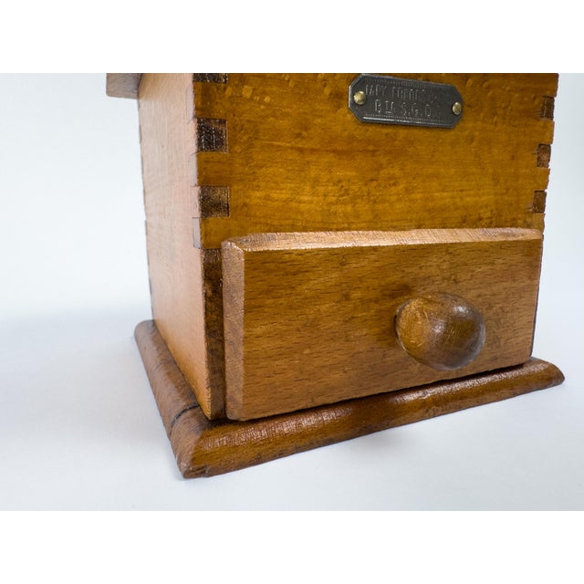 Wood Vintage Japy Frères Wooden Manual Coffee Grinder For Sale - Image 7 of 17