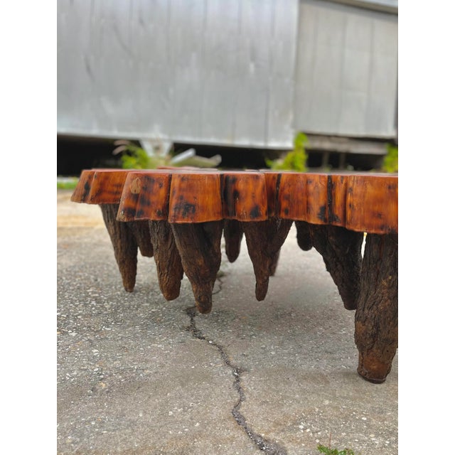 Wood Cypress Wood Block and Stalactite Base Coffee Table For Sale - Image 7 of 13