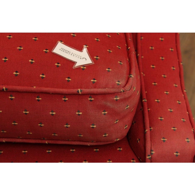 Georgian Style Upholstered Mahogany Loveseat For Sale - Image 4 of 18
